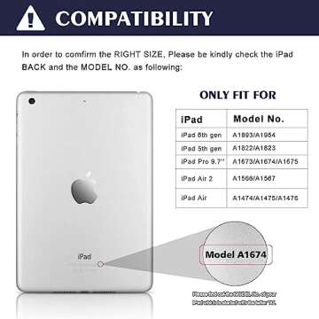 KVAGO iPad Keyboard Case 9.7 inch, Compatible with iPad 6th Generation,iPad 5th Generation, iPad Pro...