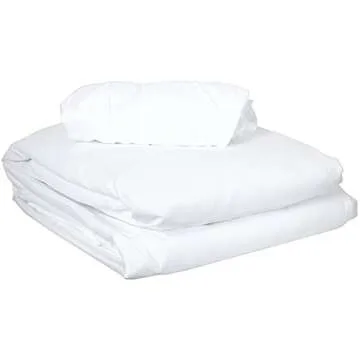 ForPro Professional Collection Premium Microfiber 3-Piece Massage Sheet Set, White, Ultra-Light, Stain, and Wrinkle-Resistant Includes Massage Flat and Fitted Sheet and Massage Face Rest Cover