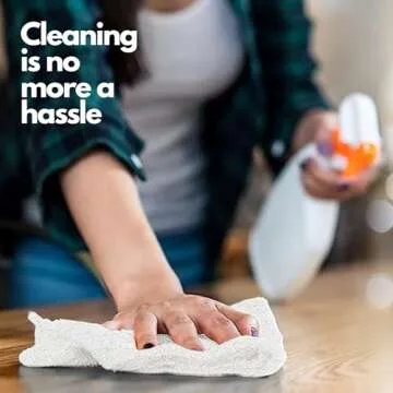 SOFT TEXTILES 12 Pack Bar Mop Towels - 16x19 Inches, 100% Cotton, Super Absorbent Rags for Multi-Pur...