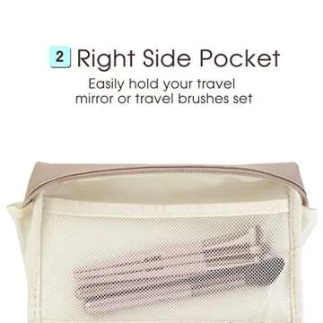 Stylish PU Leather Makeup Bag for Travel & Organization