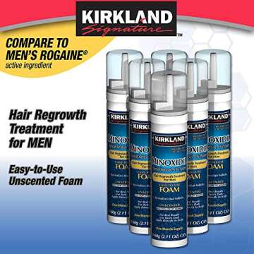Kirkland Signature Minoxidil Foam for Hair Regrowth 6 Ct