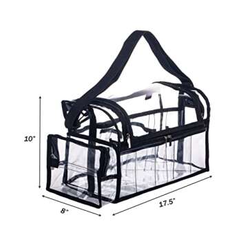 Large Professional Free Standing Clear PVC Makeup Artist Set Bag