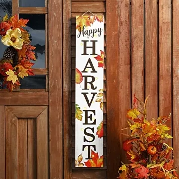 Glitzhome Lighted Harvest Sign for Fall Decor
