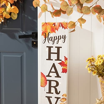 Glitzhome Lighted Harvest Sign for Fall Decor