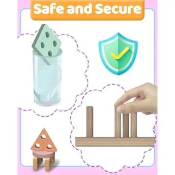 Walenced Montessori Toys - Wooden Stacking Blocks for Toddlers