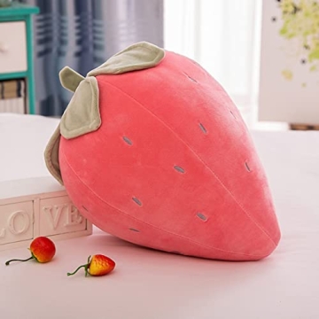Cute Soft Strawberry Plush Pillows for Kids Comfort