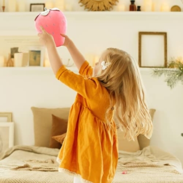 Cute Soft Strawberry Plush Pillows for Kids Comfort