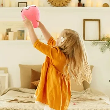 Cute Soft Strawberry Plush Pillows for Kids Comfort