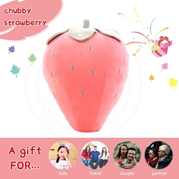 Cute Soft Strawberry Plush Pillows for Kids Comfort