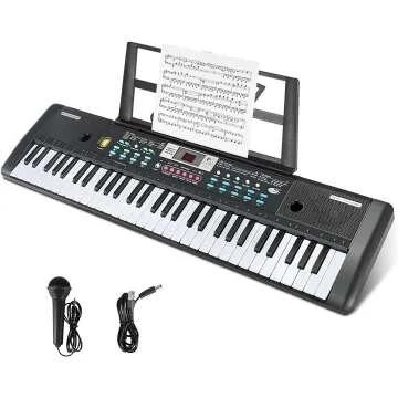 WOSTOO 61 Key Portable Keyboard with Speaker & Mic