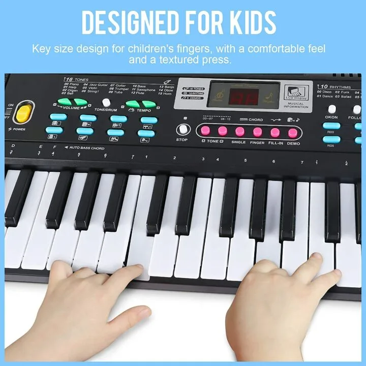 WOSTOO 61 Key Portable Keyboard with Speaker & Mic