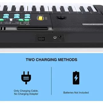 WOSTOO 61 Key Portable Keyboard with Speaker & Mic