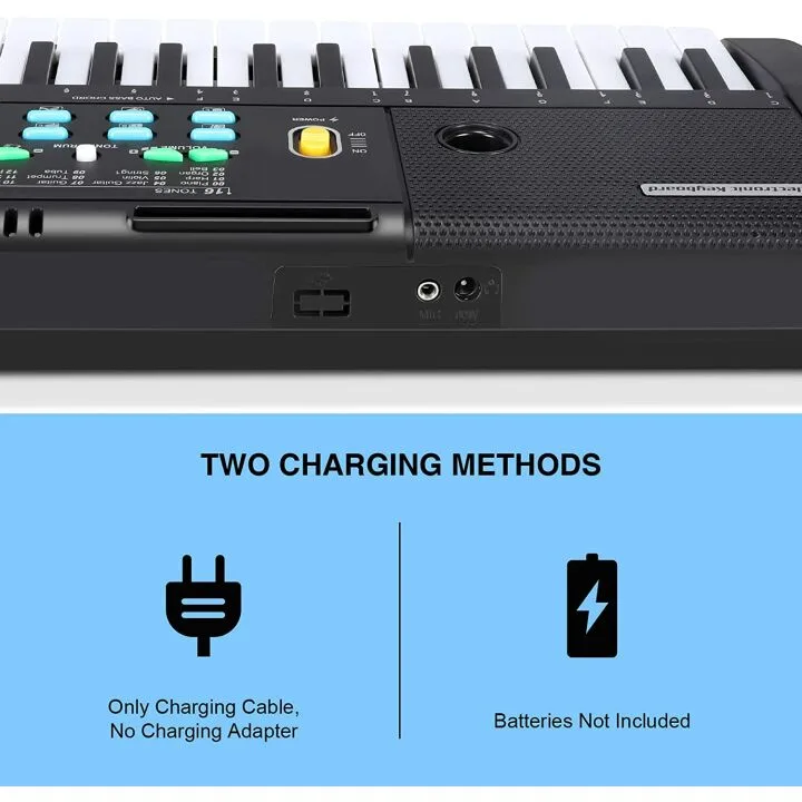 WOSTOO 61 Key Portable Keyboard with Speaker & Mic