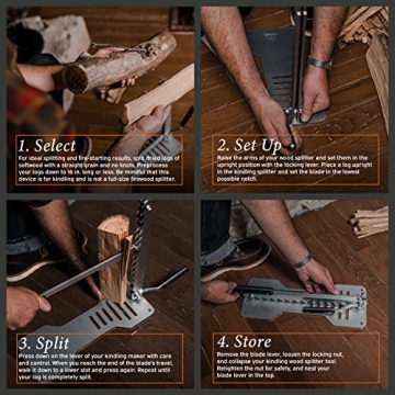 Hickory Summit Kindling Splitter for Easy Firewood Preparation