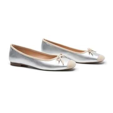 C.Paravano Women's Flats with Bowknot | Casual Slip On Dress Shoes | Comfortable Square Toe Walking ...