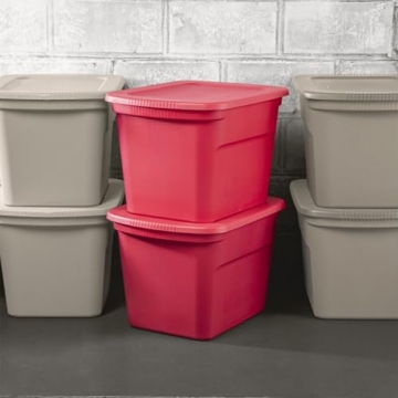 Sterilite 18 Gallon Stackable Storage Totes for Home Organization