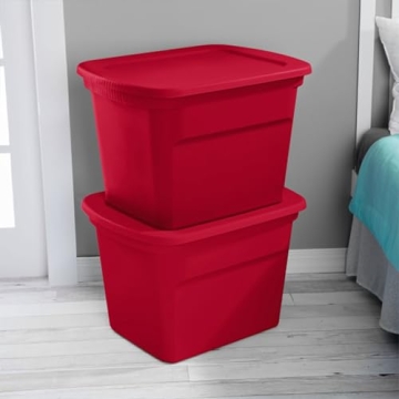 Sterilite 18 Gallon Stackable Storage Totes for Home Organization