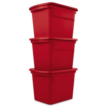 Sterilite 18 Gallon Stackable Storage Totes for Home Organization