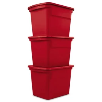 Sterilite 18 Gallon Stackable Storage Totes for Home Organization