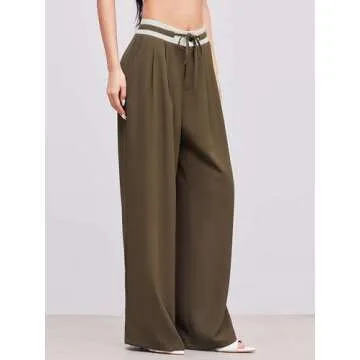 Trendy CIDER Women's High Waisted Wide Leg Pants for Casual Style