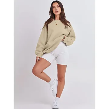 ANRABESS Women's Cozy Crewneck Pullover Sweater