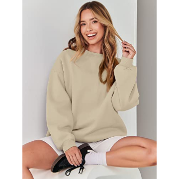 ANRABESS Women's Cozy Crewneck Pullover Sweater
