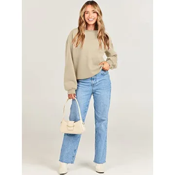 ANRABESS Women's Cozy Crewneck Pullover Sweater