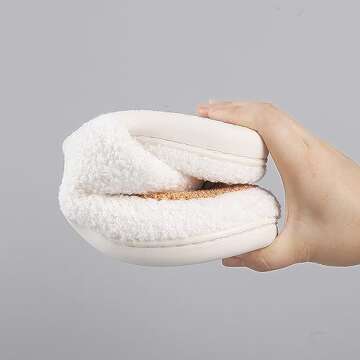 HIPINISS Halloween Slippers Pumpkin Slippers for Women Men Halloween Spooky Lantern Pumpkin Plush Warm Slippers Indoor Outdoor Memory Foam House Home Winter Shoes,Pumpkin White 37-38