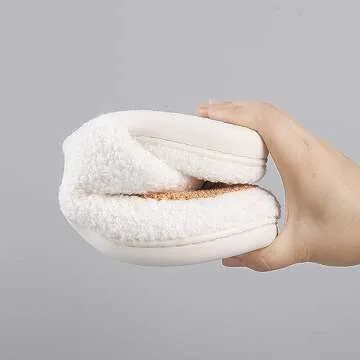 HIPINISS Halloween Slippers Pumpkin Slippers for Women Men Halloween Spooky Lantern Pumpkin Plush Warm Slippers Indoor Outdoor Memory Foam House Home Winter Shoes,Pumpkin White 37-38