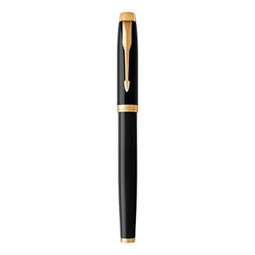 Parker IM Fountain Pen Black Gold Trim Fine Nib