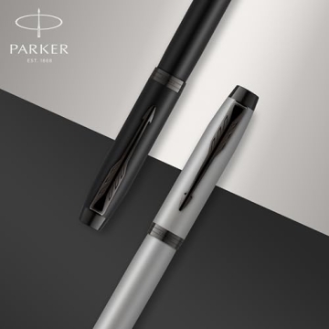 Parker IM Fountain Pen Black Gold Trim Fine Nib