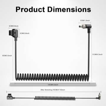Alvin's Cables D-Tap to Locking DC Power Cable 15cm