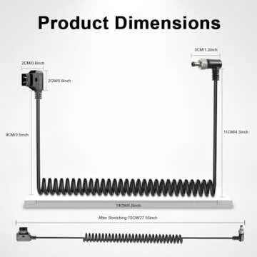 Alvin's Cables D-Tap to Locking DC Power Cable 15cm