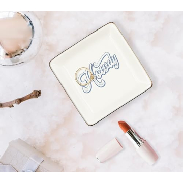 WODMIS Cowgirl Themed Jewelry Tray Dish for Gifts