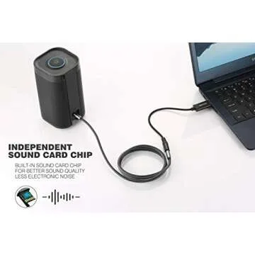 DUKABEL USB to 3.5mm Jack Audio Adapter, USB to Aux Cable with TRRS 4-Pole Mic-Supported USB to Headphone AUX Adapter Built-in Chip External Sound Card for PC PS4 PS5 and More [9.8 inch]