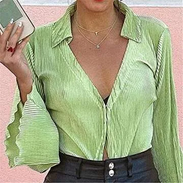 Chic Alyweatry Women Y2K Floral Zebra Print Long Sleeve Blouse