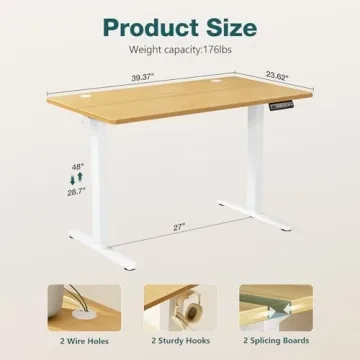 SMUG Adjustable Electric Standing Desk for Home Office