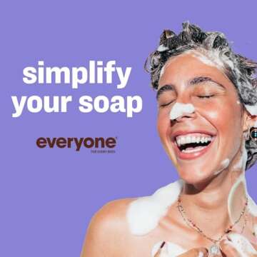 Everyone 3-in-1 Soap, Body Wash, Bubble Bath, Shampoo, 32 Ounce (Pack of 1), Lavender and Aloe, Coconut Cleanser with Organic Plant Extracts and Pure Essential Oils