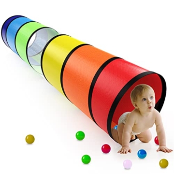 6ft Pop-Up Play Tunnel for Toddlers & Pets - Safe, Durable Fun