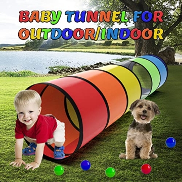 6ft Pop-Up Play Tunnel Safe Durable Fun for Toddlers Pets
