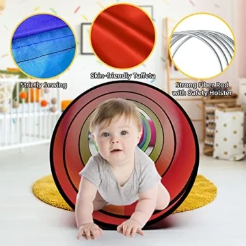 6ft Pop-Up Play Tunnel Safe Durable Fun for Toddlers Pets