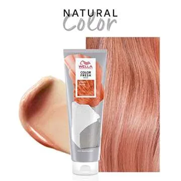 Wella Professionals Color Fresh Masks|Peach Blush|Natural Shade|Temporary Color|Damage Free|Color-Depositing Hair Mask With Avocado Oil|Silicone-Free|5 Fl Oz