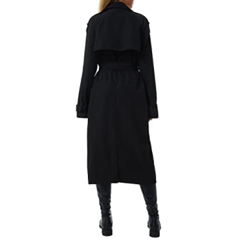 Rteyno Women's Lightweight Double Breasted Long Trench Coat