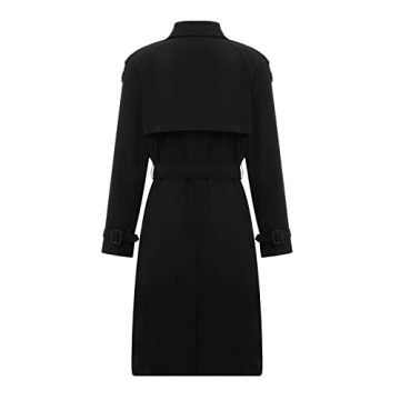 Rteyno Women's Lightweight Double Breasted Long Trench Coat