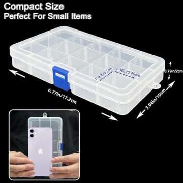 DUOFIRE Plastic Organizer Box Set with Customizable Dividers for Versatile Storage Solutions