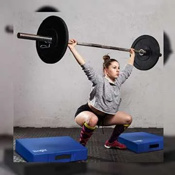 Yes4All 6 Inches Silencer Drop Pads/Weightlifting Drop Pads - Blue