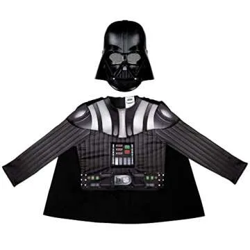 Star Wars Darth Vader Official Youth Dress-Up Box - Padded Costume Top and Cape with Plastic Mask Multi