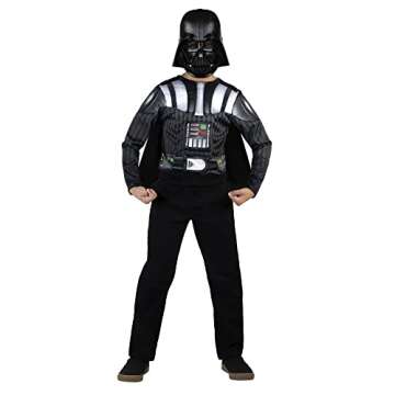 Star Wars Darth Vader Official Youth Dress-Up Box - Padded Costume Top and Cape with Plastic Mask Multi