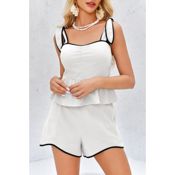 Imily Bela Women's Stylish Ruffled Lounge Set for Summer