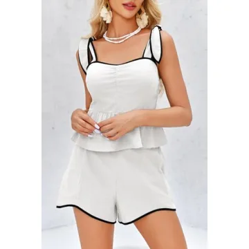 Imily Bela Women's Stylish Ruffled Lounge Set for Summer